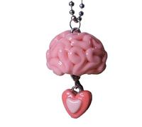 Feizikaw Collar Colgante de cerebro de amor extraño, colgante flor cerebro creativo personalizado, personalizado Hip Hop extraño, Halloween nueva, regalo (One Size)