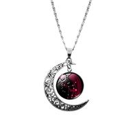 Feizikaw Collar con Colgante Los regalos de cumpleaños medio colgante luna joyería cumpleaños Ggifts para mujeres doce para mujeres de signos collares y colgantes (K, One Size)