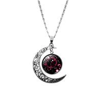 Feizikaw Collar con Colgante Los regalos de cumpleaños medio colgante luna joyería cumpleaños Ggifts para mujeres doce para mujeres de signos collares y colgantes (I, One Size)