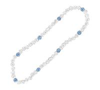 Feizikaw Collar Mujer Plata ESTILO: Lo vanguardista de los que atrae al atleta consciente de las tendencias. (Clear, 50CM)