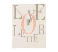 Feizikaw Collar para Mujer Europa y los Estados Unidos con diamante 26 letras en inglés colgante tarjeta de plata para mujer chica regalos (F, One Size)