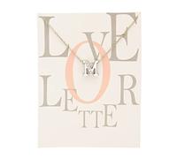 Feizikaw Collar para Mujer Europa y los Estados Unidos con diamante 26 letras en inglés colgante tarjeta de plata para mujer chica regalos (M, One Size)