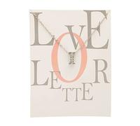 Feizikaw Collar para Mujer Europa y los Estados Unidos con diamante 26 letras en inglés colgante tarjeta de plata para mujer chica regalos (I, One Size)