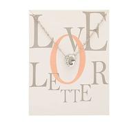 Feizikaw Collar para Mujer Europa y los Estados Unidos con diamante 26 letras en inglés colgante tarjeta de plata para mujer chica regalos (G, One Size)