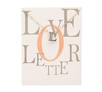 Feizikaw Collar para Mujer Europa y los Estados Unidos con diamante 26 letras en inglés colgante tarjeta de plata para mujer chica regalos (L, One Size)
