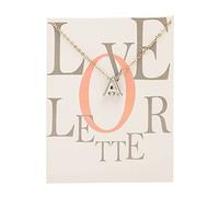Feizikaw Collar para Mujer Europa y los Estados Unidos con diamante 26 letras en inglés colgante tarjeta de plata para mujer chica regalos (A, One Size)