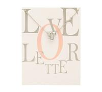 Feizikaw Collar para Mujer Europa y los Estados Unidos con diamante 26 letras en inglés colgante tarjeta de plata para mujer chica regalos (U, One Size)
