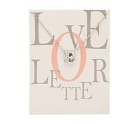 Feizikaw Collar para Mujer Europa y los Estados Unidos con diamante 26 letras en inglés colgante tarjeta de plata para mujer chica regalos (E, One Size)