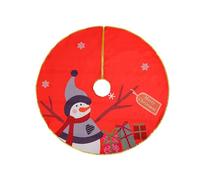 Feizikaw Dekorativer Aufsteller für Weihnachten - Delantal decorativo para árbol de Navidad con bordes dorados (B, 101 cm)