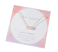 Feizikaw Gargantilla de Plata con colgante de piedra piedra Original cristal en polvo rosa dorado amor para siempre para mi hija mis novias (One Size)