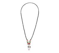 Feizikaw Gargantilla de Plata tejido de Navidad Cuerda Árbol Navidad colorido para niños Papá Noel