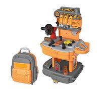 Feizikaw Juego Educativo 3 Años Old Play Kit Carry Engineering Set Toys with Tool 3 Pretend Year for Education (Orange, One Size)