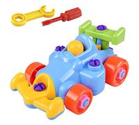 Feizikaw Juegos Educativos Niños 3 Años El Coche de ingeniería de desmontaje Educativo para niños Puede Desmontar y Montar pequeño Train Car DIY Coche de Juguete (D, One Size)