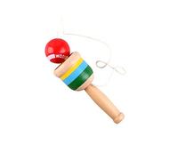 Feizikaw Juegos Educativos Niños 4 Años Game Child Wooden Toy Cup Skill Competition White Kids Kendama Education (Red, One Size)