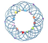 Feizikaw Juegos Educativos Niños Juguete de descompresión Variedad Cesta de Flores Treinta y Seis Variable de Alambre Intercambiable Juguete para niños (Blue, One Size)