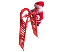 Feizikaw Juegos Niños 3 Años Christmas Climbing Santa Doll Climbing Ladder Toy Santa Education (Red, One Size)