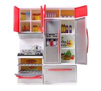 Feizikaw Juguete Educativo Juego de Cocina para niños, Herramientas de Juego, Mini gabinetes de simulación de Cocina, Juego de, educación (Red, One Size)