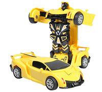 Feizikaw Juguetes Educativos 4 Años 1:32 The Collision Car Children Deformation Car Robot Toy For Kids (Yellow, One Size)