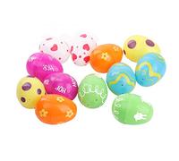 Feizikaw Juguetes Educativos 4 Años Supply Pack Party Plastic Assorted Hunt Prints Fillable Easter Pattern Eggs 12pc Education (as Shown, One Size)