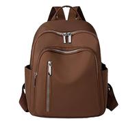 Feizikaw Mochila Adolescente Mochila ligera de capacidad para mujer, informal de cuero para viajes al libre, escolar estudiantes, temporada regreso a la escuela (Brown, One Size)
