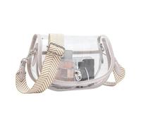 Feizikaw Mochila Deporte Hombre Bolso bandolera transparente para mujer, aprobado para estadios, bolsos transparentes eventos en estadios y cartera transparente conciertos. (Beige, One Size)