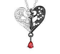 Feizikaw Mujer Collar Plata El collar en forma de corazón que te encanta. Combínalo fácilmente con cualquier atuendo y crea tu propio estilo único. (Silver, 3cm)