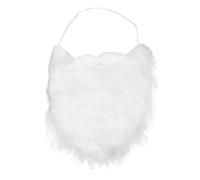 Feizikaw Weihnachts-Tischdekorationen Santa White Beard Simulation Ocho figuras Barba Performance Maquillaje Show Dress Up Old Man Props (Blanco, Talla única)
