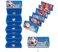 Feizikaw Weihnachtsmann-Tischdekorationen 2026 Cr Eative Ca Sh Surprise - Tarjetero con 6 ranuras para múltiples tiradores, tarjeta sorpresa de Navidad (azul, A)