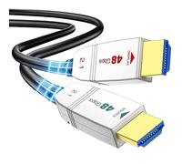 FeizLink 8K HDMI Fibra Optica 15M, Cable HDMI 2.1 48Gbps Alta Velocidad, Suporta 8K@60Hz 4K@120Hz HDR10 Dolby HDCP 2.3, Compatible con Blu-ray/TV Box/HDTV/Projektor/Consola Juegos/AVR