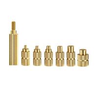fejae 7 Piezas de Cabezales de Punta de Soldador con Inserto de, M2, M2.5, M3, M5 y M6, con Insertos de Fusión en Caliente, Tuerca de Latón con Rosca Incrustada.