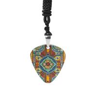 FekiLoot Collar de púa de acero de titanio y cesta y huevos de Pascua, soporte para púas de guitarra, collares con colgante de música para hombres y mujeres con una cuerda negra de 24 pulgadas, talla