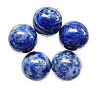 Fekuar Juego de 5 bolas de cristal de sodalita, bolas de piedras preciosas minerales de energía curativa pulidas para decoración de chakras Reiki, Fengshui, 20 mm