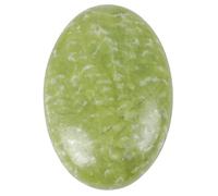 Fekuar Piedra de palma ovalada de jade verde, piedras de bolsillo pulidas, cristal curativo para terapia, geometría y equilibrio de chakras