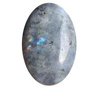 Fekuar Piedra lunar ovalada de palma, piedras de bolsillo pulidas, cristal curativo para terapia, geometría y equilibrio de chakras