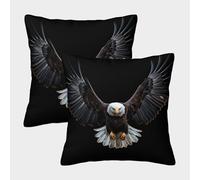 FELASBUID Águila Fundas Cojines para Sofá Juego De 2 Animales Funda De Almohada Decorativos Cuadrado Funda De Cojines De Estar Dormitorio 45x45cm