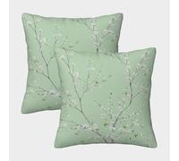 FELASBUID Flores de Primavera - Diesel de Rama Floral Fundas Cojines para Sofá 2 Piezas Available All Seasons Funda De Almohada Confortable Square Almohadon Cubre De Estar Dormitorio 40x40cm