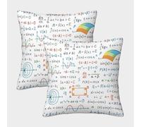 FELASBUID Fórmulas matemáticas: Ecuaciones de cálculo escritas a Mano Fundas Cojines para Sofá 2 Piezas Arte Funda De Almohada Modernas Decorativa Funda Cojin De Estar Dormitorio 40x40cm