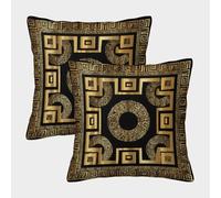 FELASBUID Patrones Antiguos: Estilo del Renacimiento Griego Fundas Cojines para Sofá 2 Piezas Arte Funda De Almohada Decorativo para Sala Throw Cojín De Estar Dormitorio 40x40cm