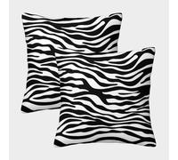 FELASBUID Rayas de Zebra - Patrón de Animales Salvajes Fundas Cojines para Sofá 2 Piezas Arte Funda De Almohada Confortable Square Almohadon Cubre De Estar Sofás Jardín 40x40cm