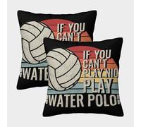 FELASBUID WaterPoloBall - VintageSportsGraphic Fundas Cojines para Sofá 2 Piezas Arte Funda De Almohada Decorativo para Sala Almohadas Fundas Sala Casa Decor 50x50cm