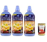Felce Azzurra Ammorbidente Concentrato Argan e Vaniglia - Suavizante concentrado de argán y vainilla (3 x 900 ml, 400 g)