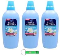 Felce Azzurra Ammorbidente - Suavizante líquido con frescura pura, aroma inconfundible, 40 lavados, 2 litros + llavero Beni Culinari gratuito (3 unidades)