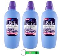 Felce Azzurra Ammorbidente - Suavizante líquido con lavanda e iris - Fragancia inconfundible 40 lavados 2L + llavero Beni Culinari gratuito (3 unidades)