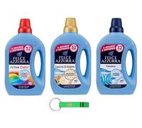 Felce Azzurra - Detergente líquido para lavadora, 3 paquetes de 1595 ml, eficaz en frío, 32 lavados de 1595 ml + llavero Beni Culinari gratuito