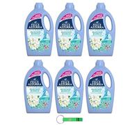 FELCE AZZURRA - Detergente líquido para lavadora, 40 lavados, almizcle blanco, 1,595 l, detergente líquido para ropa + llavero Beni Culinari gratuito