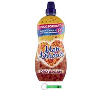 Felce Azzurra Mon Amour Amour Ammorbidente Concentrato Gold y Argán - Suavizante concentrado - Suavizante concentrado - Ropa suave 54 lavados 1350 ml + llavero Beni Culinari gratuito