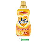 Felce Azzurra Mon Amour Amour Ammorbidente Concentrato Oro e Argán - Suavizante concentrado con oro y argán, 26 lavados, 650 ml + llavero Beni Culinari gratuito