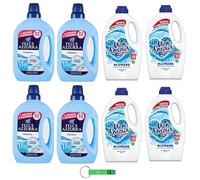 Felce Azzurra Mon Amour - Detergente para ropa (4 x 1595 ml + 4 x 1560 ml + llavero Beni Culinari gratuito)