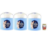 Felce Azzurra Paglieri - Polvo corporal con borla, talco Classico con Piumino, talco clásico con esponja, 3 x 250 g + Polpa italiana Gourmet 400 g