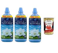 Felce Azzurra Pura Freschezza XXL - Suavizante concentrado (3 x 1840 ml, aprox. 276 lavados), aroma fresco de larga duración de Italia + Polpa italiana